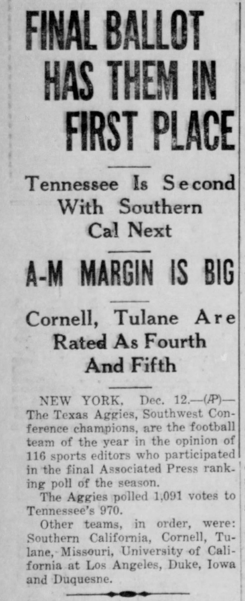 The Eagle Archives: December 12,1939